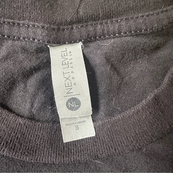 Next Level Apparel Black Tee with Yellow and White Graphics Small - Picture 5 of 7